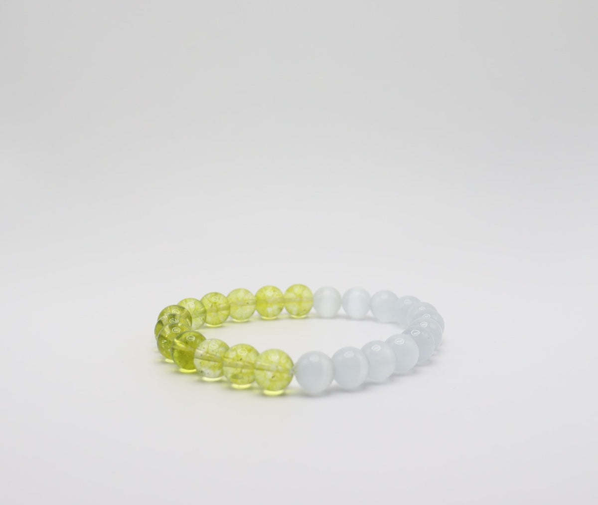 Green Peridot & Selenite Bracelet
