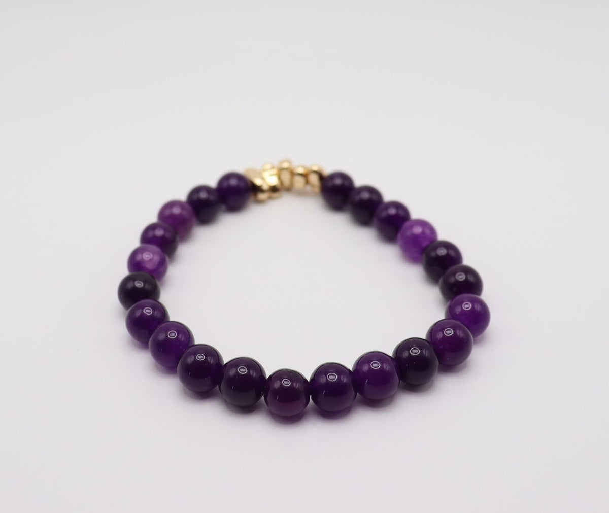 Amethyst & Gold Hematite Bracelet