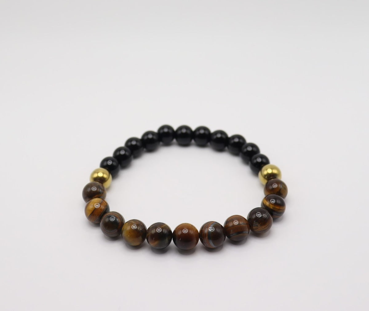 Tiger's Eye, Black Obsidian & Hematite Bracelet