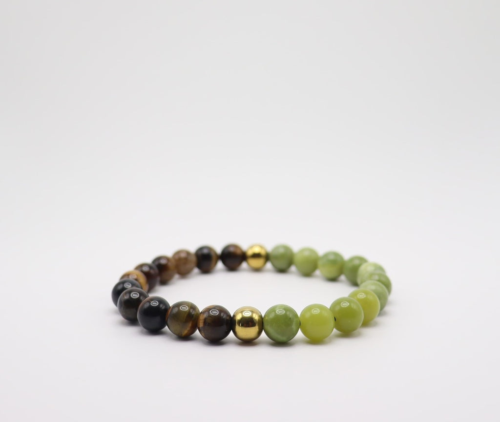 Tiger's Eye, Jade & Hematite Bracelet