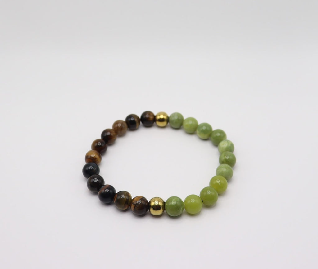 Tiger's Eye, Jade & Hematite Bracelet