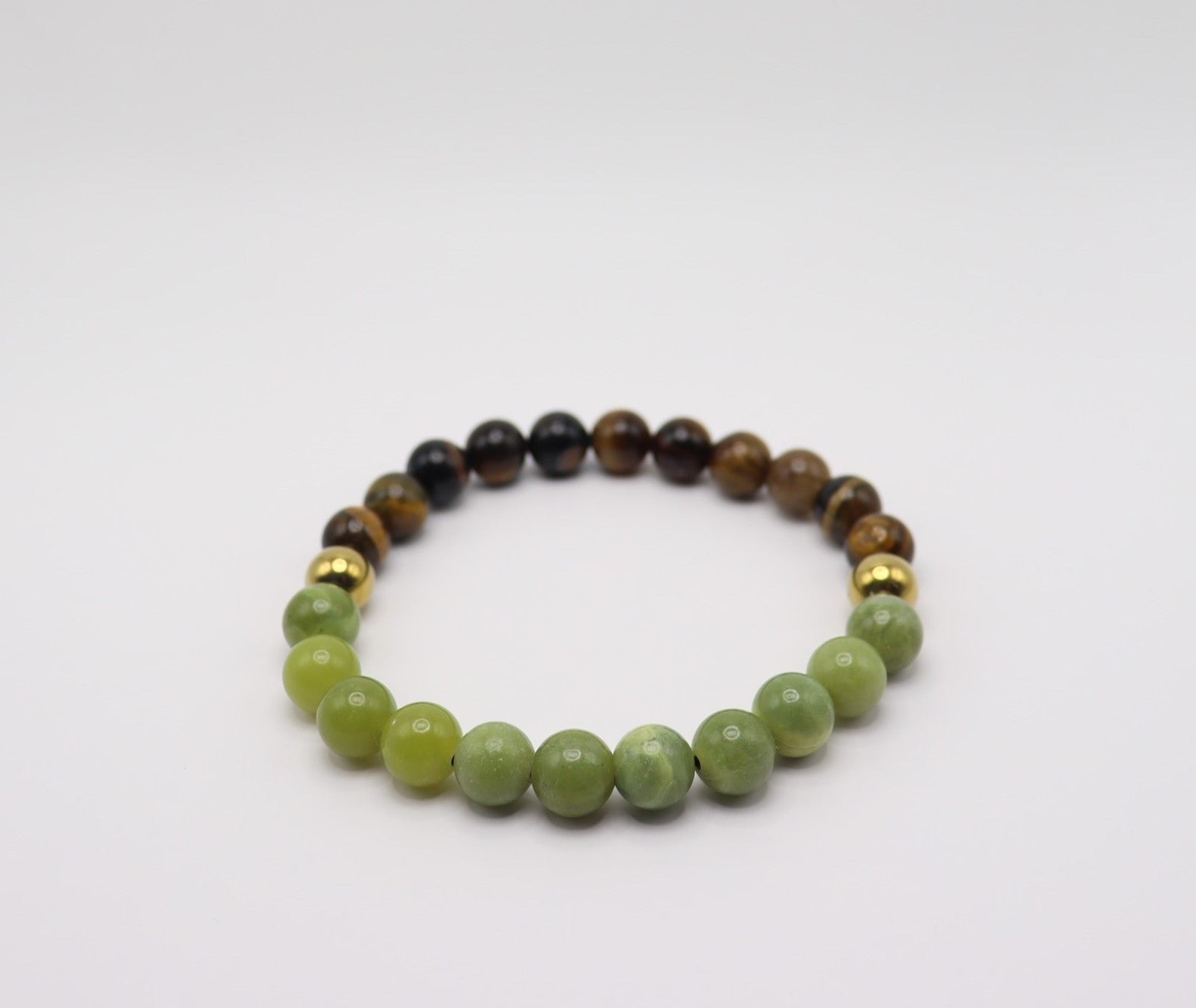Tiger's Eye, Jade & Hematite Bracelet