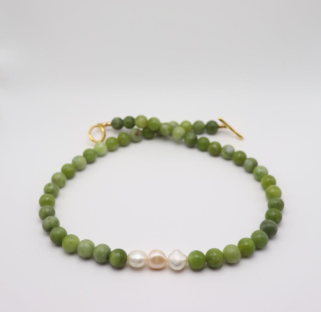 Jade & Freshwater Pearl Necklace