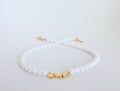 White Onyx & Gold Plated Hematite Necklace