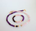 Rose Quartz, Amethyst, Red Garnet & Hematite — Menopause Support Set